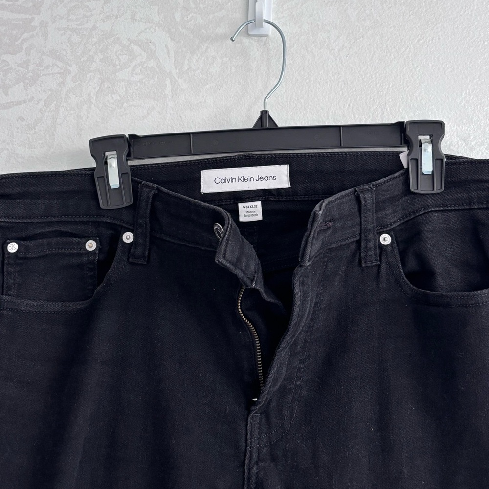 Calvin Klein Men's Skinny Stretch Jeans in Black W34 X L32 - Picture 4 of 8